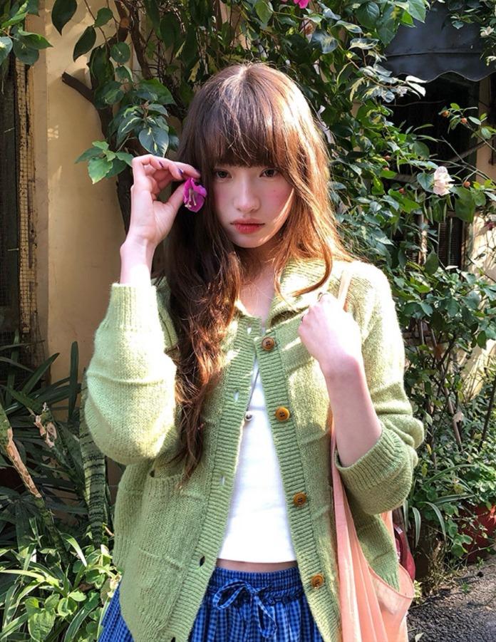 RAINY 루즈핏 라이트 카라 니트 가디건 (2color)