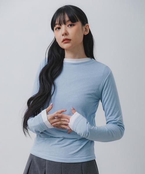 스판 베이직 레이어드 롱 슬리브 티셔츠 BK4999 (5 COLOR)
