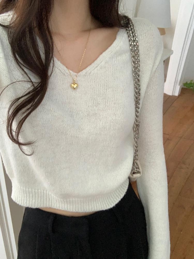 드리미 브이넥 니트