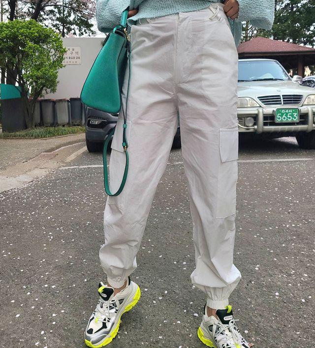 카고면바지 카고바지 면바지 면조거 조거바지 밴딩바지 뒷밴딩 카고 3color