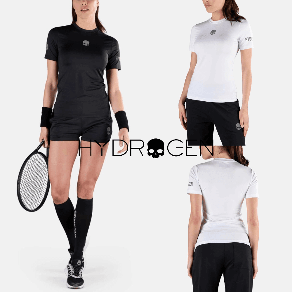 하이드로겐 여자 테니스 스타테크 테니스웨어 운동복 테니스복 티셔츠 블랙 화이트