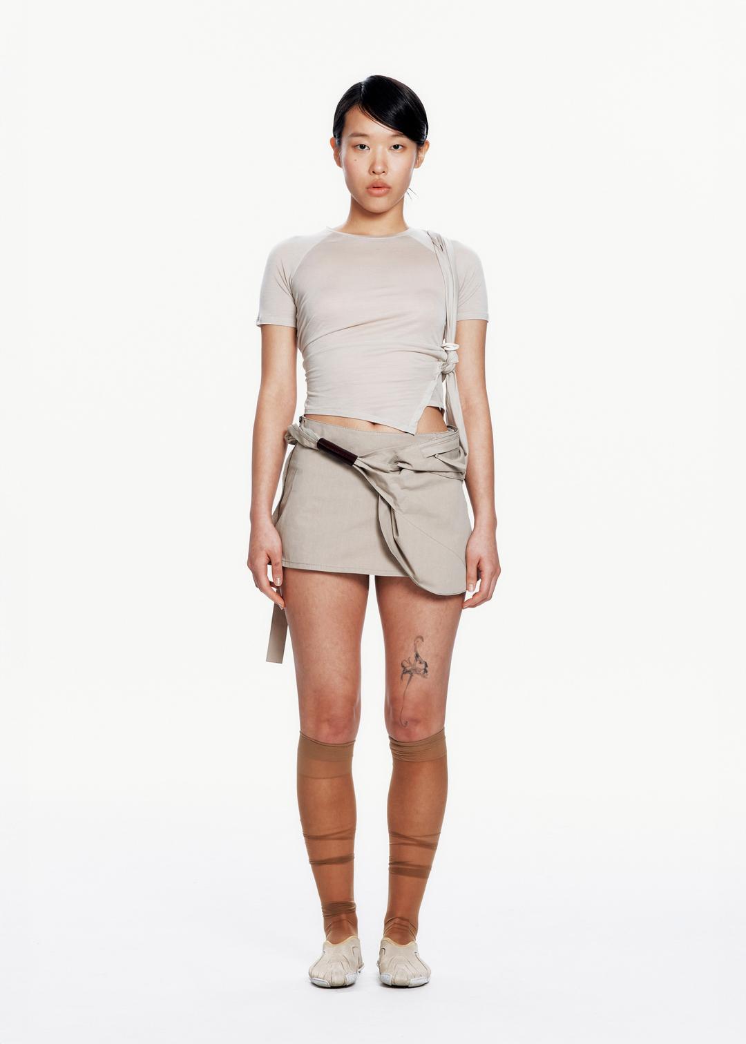 Knotted Mini Skirt