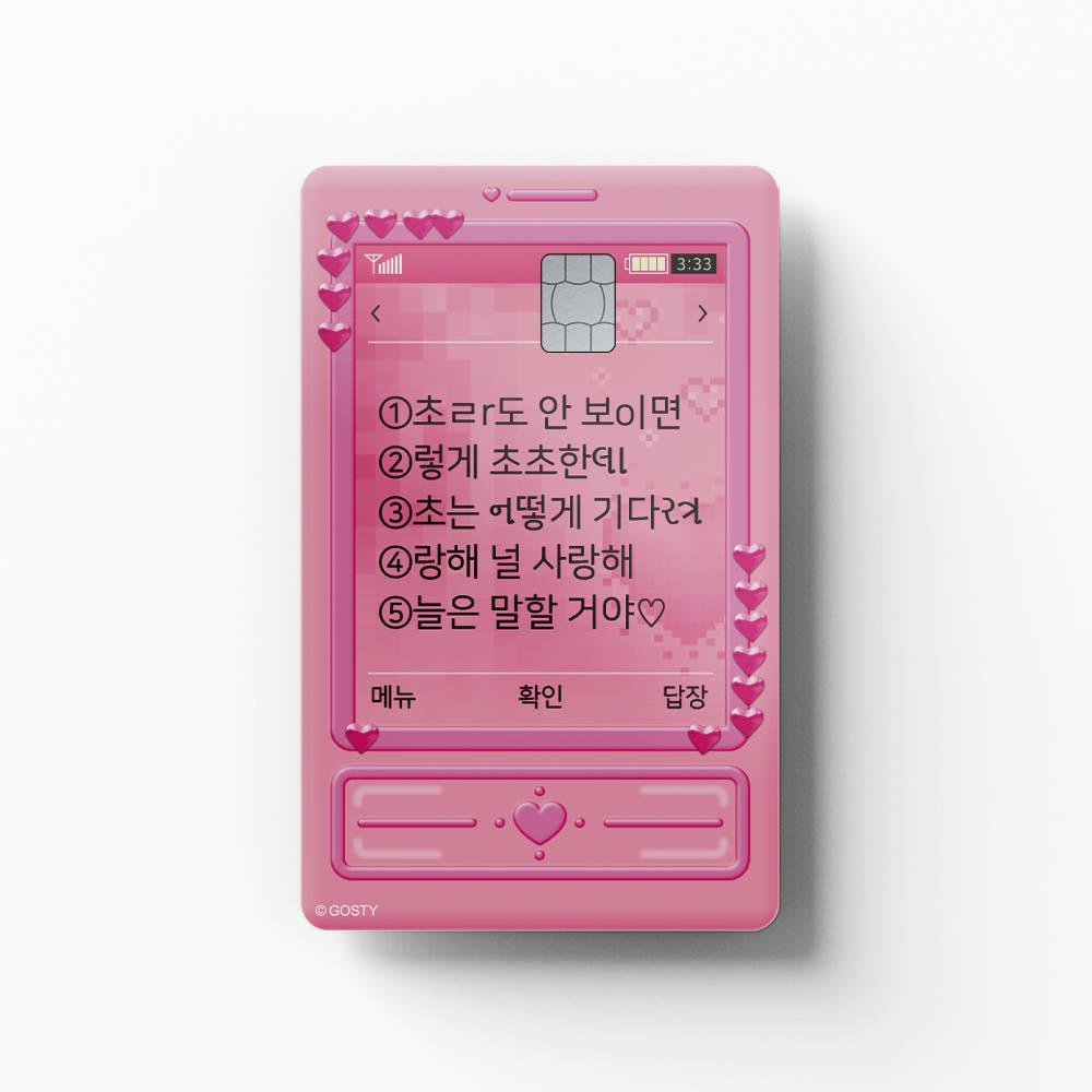 Text Message 카드커버 스티커 신용 체크 교통 꾸미기