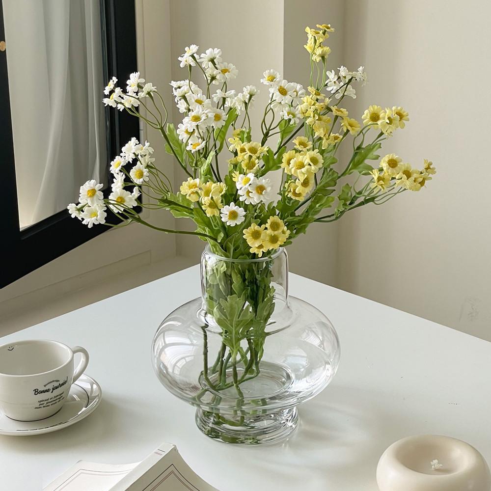 진심디자인 선셋 데이지 조화 3color 들꽃 감성 꽃꽃이 부케 인테리어 실크플라워