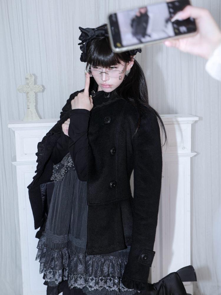 HBreaker Oversized ribbon wool coat jacket