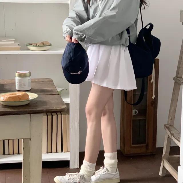 [속바지안감🌷당일출고] 코튼 셔링 플레어 밴딩 미니 스커트 3col