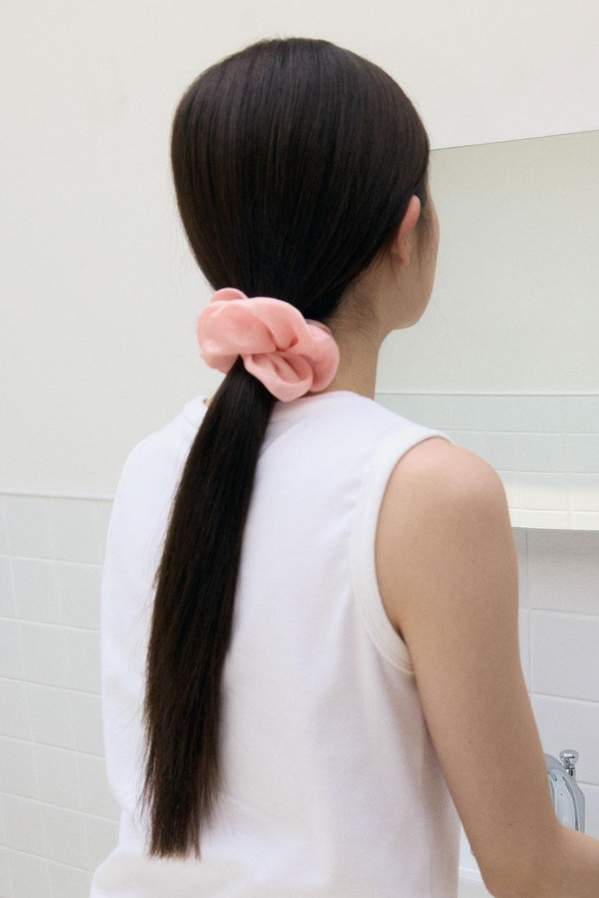 Sheer Scrunchie (Shine Pink)