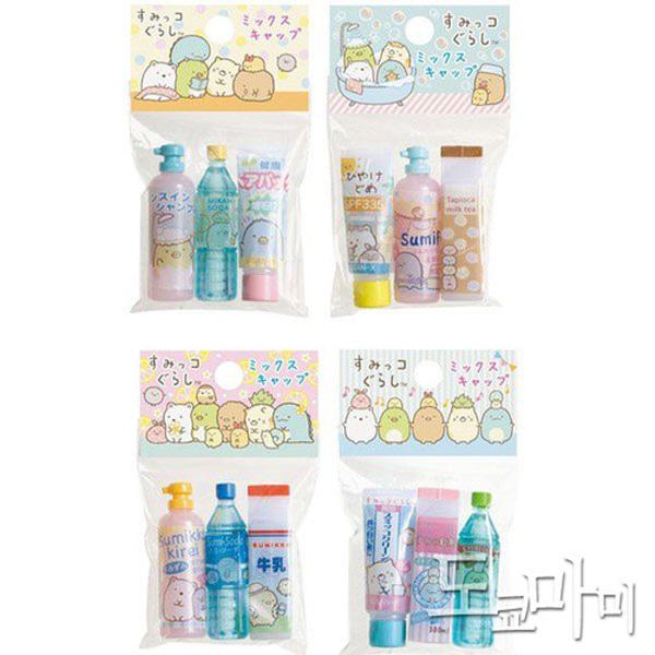 (일본)스밋코구라시 믹스 연필캡세트(두근두근컬렉션 3Pset 4type)몽땅연필뚜껑 캐릭터 학용품 신학기준비물 초등학생