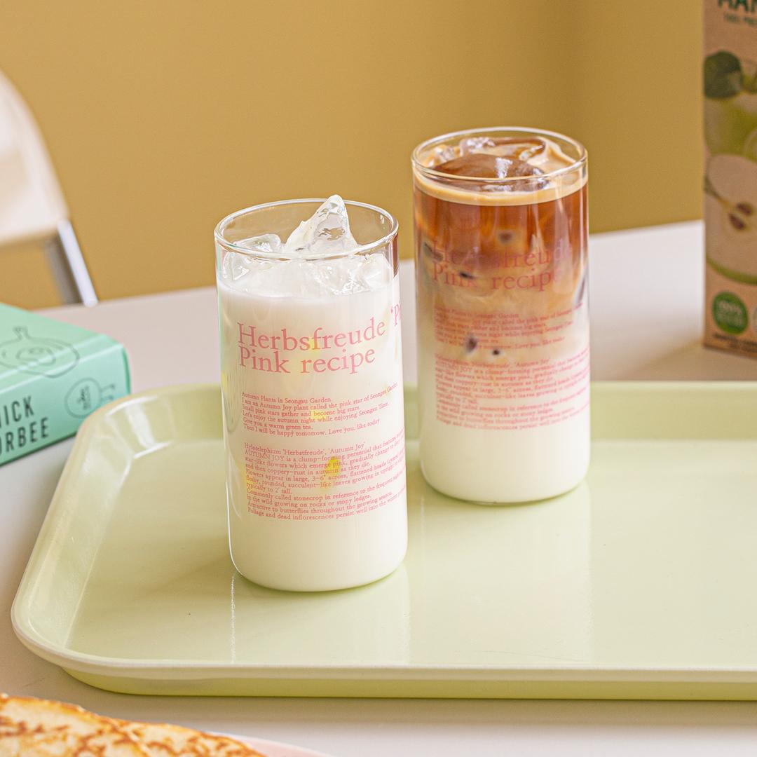 Pink Recipe Glass