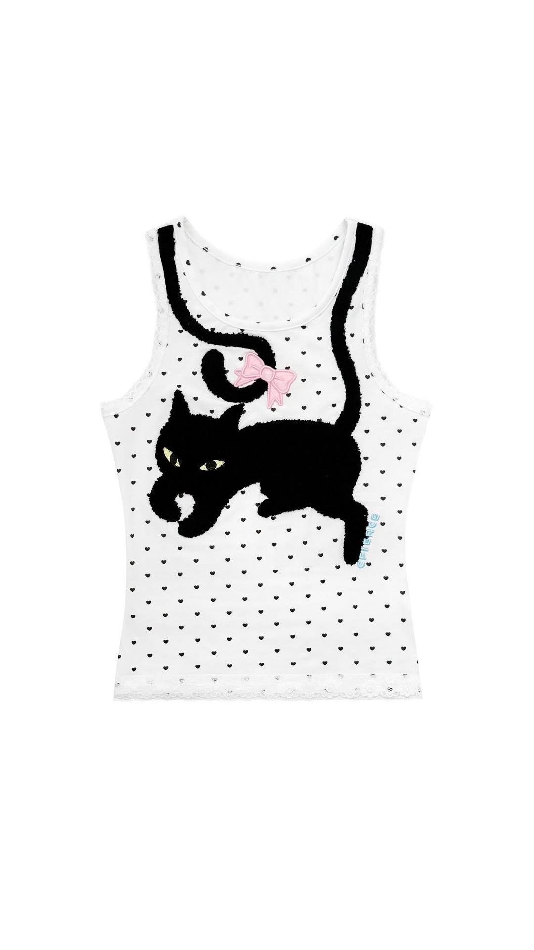 [cfierce] Black cat tank top