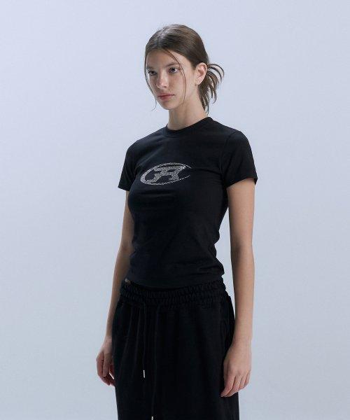 Half Moon Hotfix Slim T-shirt - Black