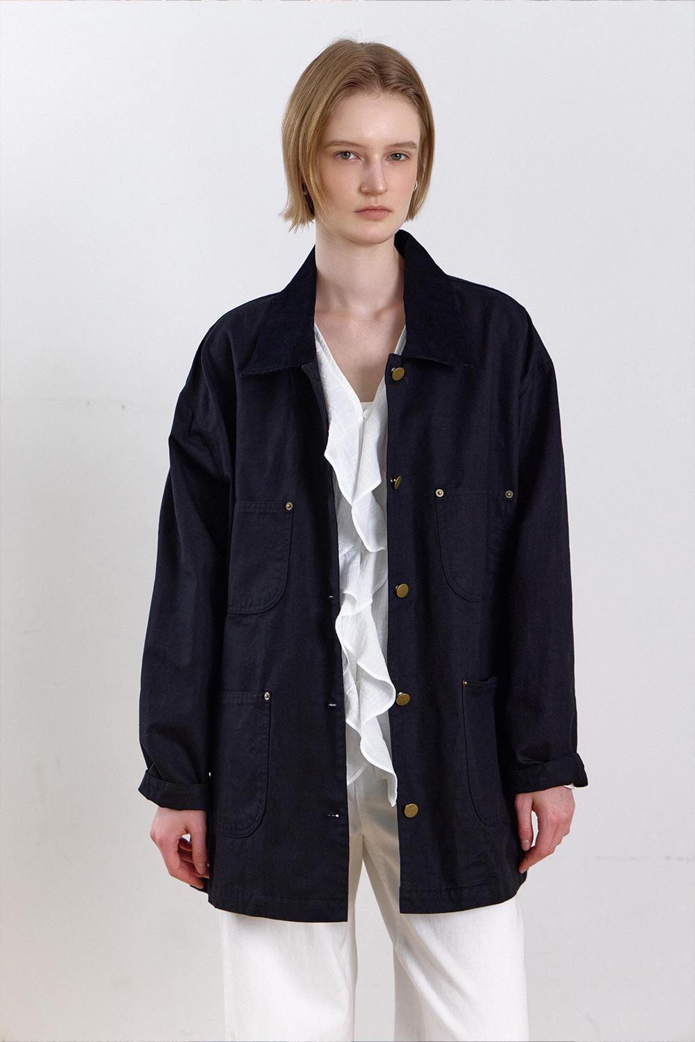 Ben Washed Work Jacket_Black