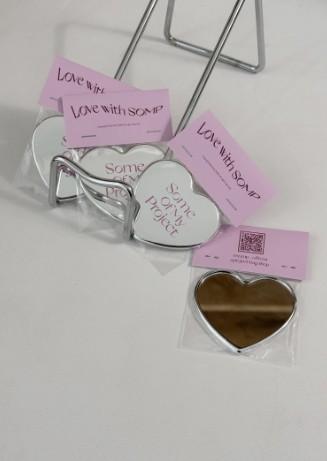 [솜프] handy heart mirror 손거울