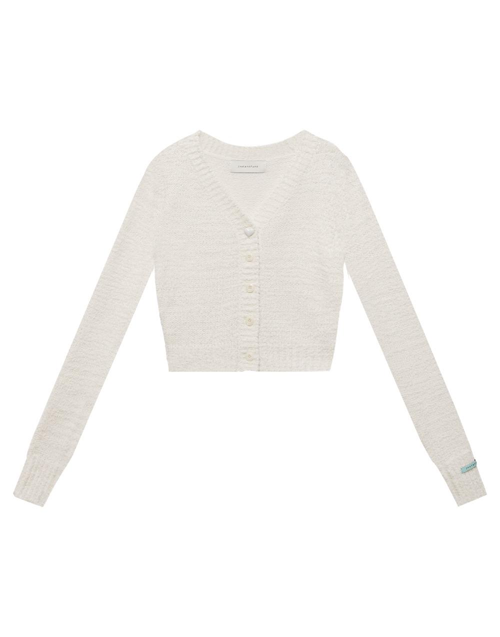 오프숄더 탁텔 가디건 - 아이보리 [3월17일 예약배송]