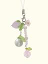 pink berry clover keyring