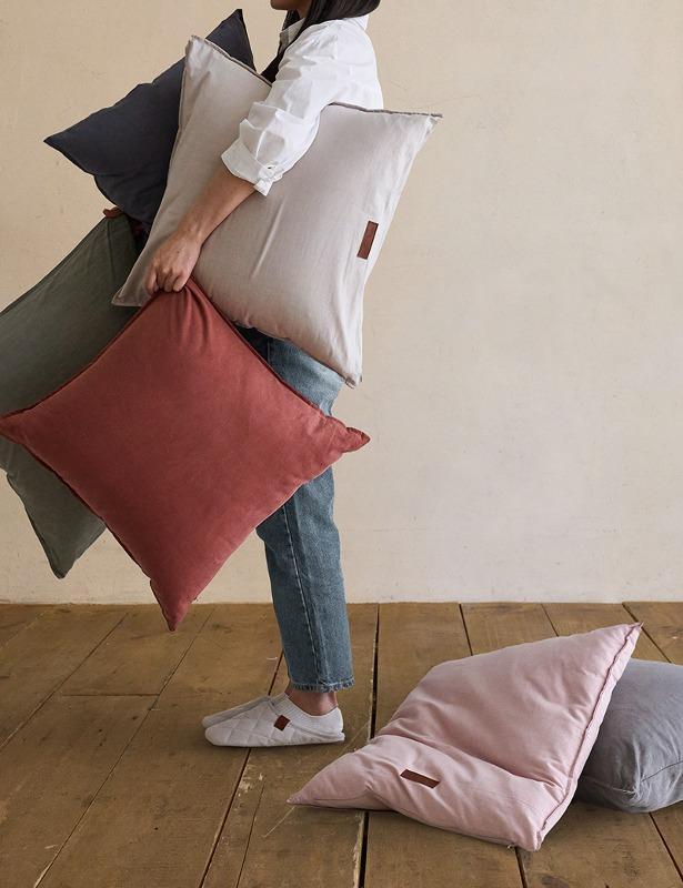 빈티지 코튼 방석 쿠션커버 식탁 의자방석 50x50 7colors