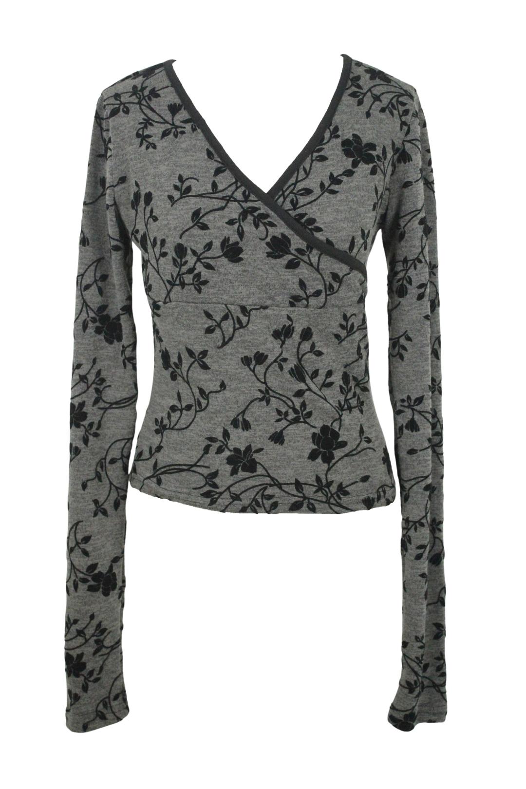 하루 [春] - Rambling rose T (Black/Gray)
