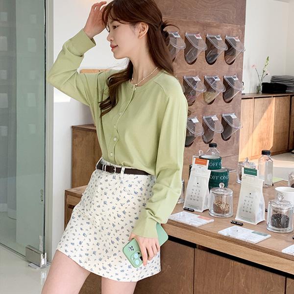 퓨어R여리숄더가디건