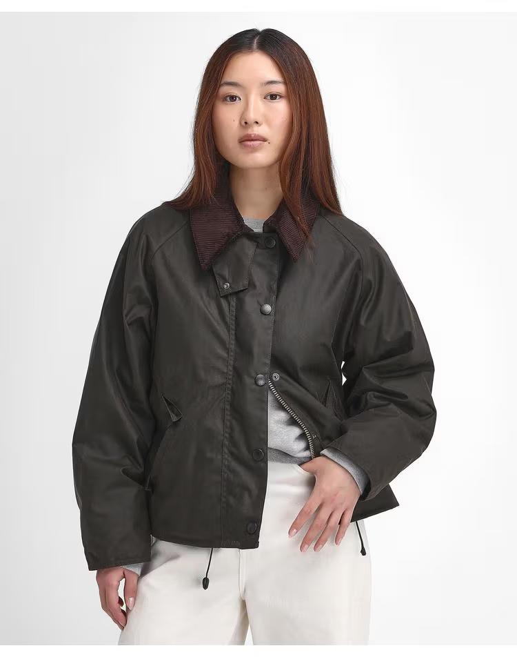 여성 올리브 Transport 왁스 자켓