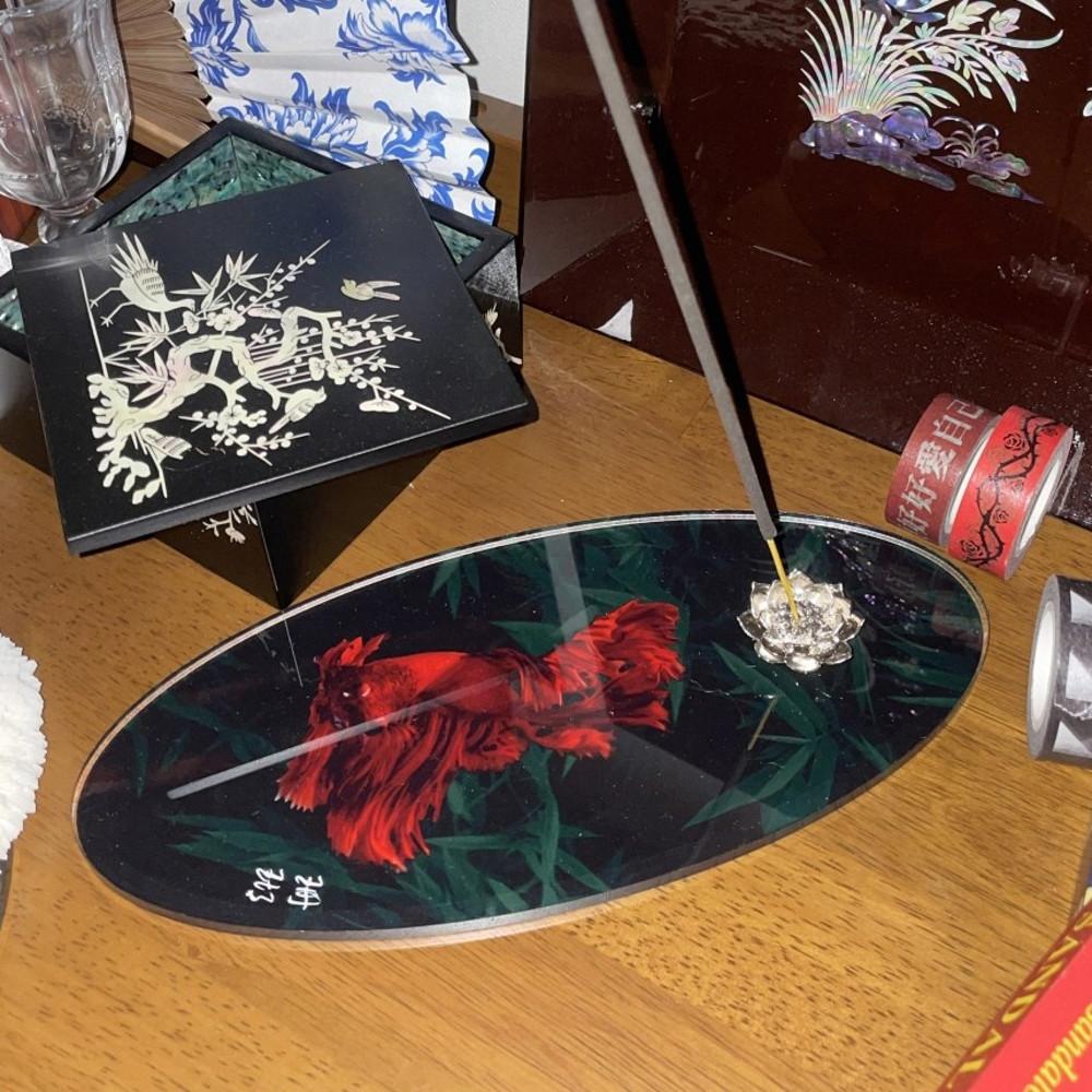 종료할인)향 증정/RED BETTA 인센스 트레이&홀더 세트