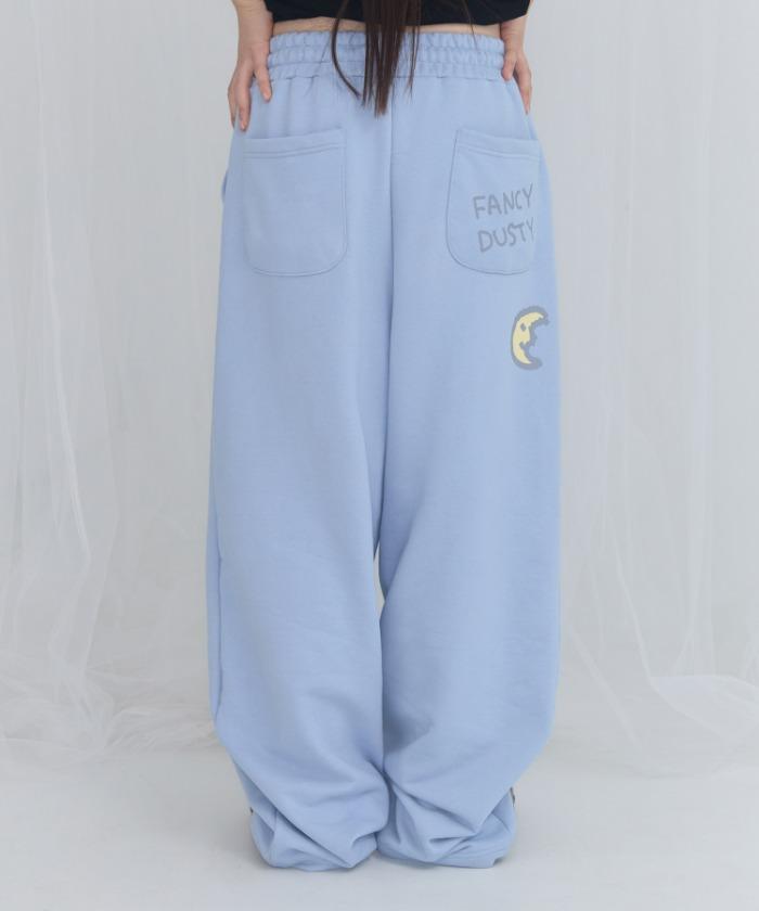 [FANCY X DUSTY] DEVIL & ANGEL PRINTED SWEATPANTS (SKY BLUE) F25NM1004