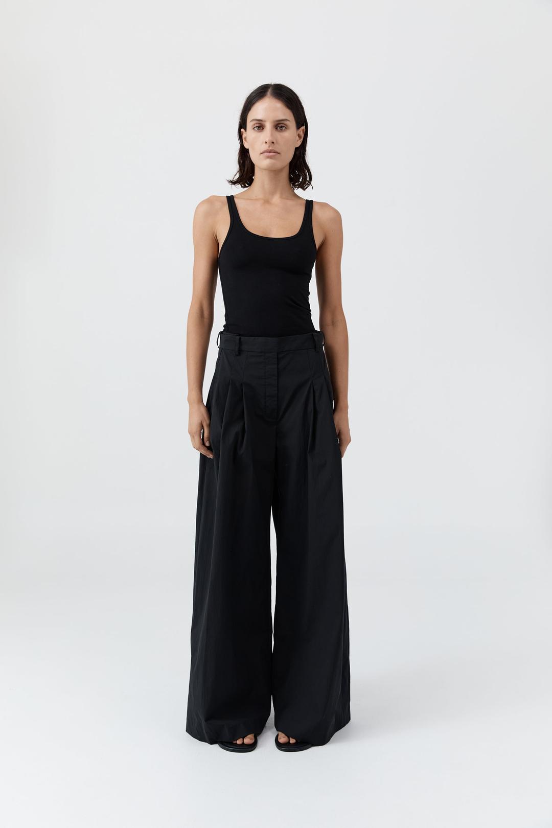 Adjustable Palazzo Pants - Black - XXS