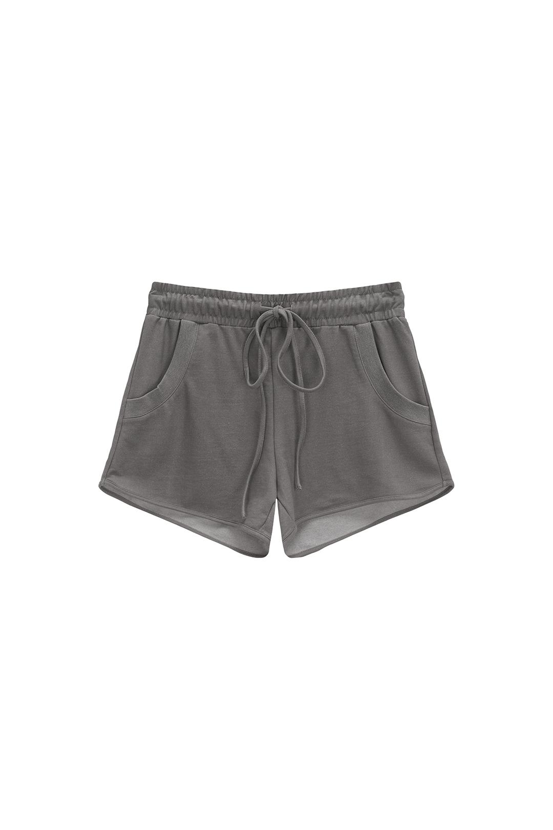 STRING BANDING SWEATSHORTS IN GREY