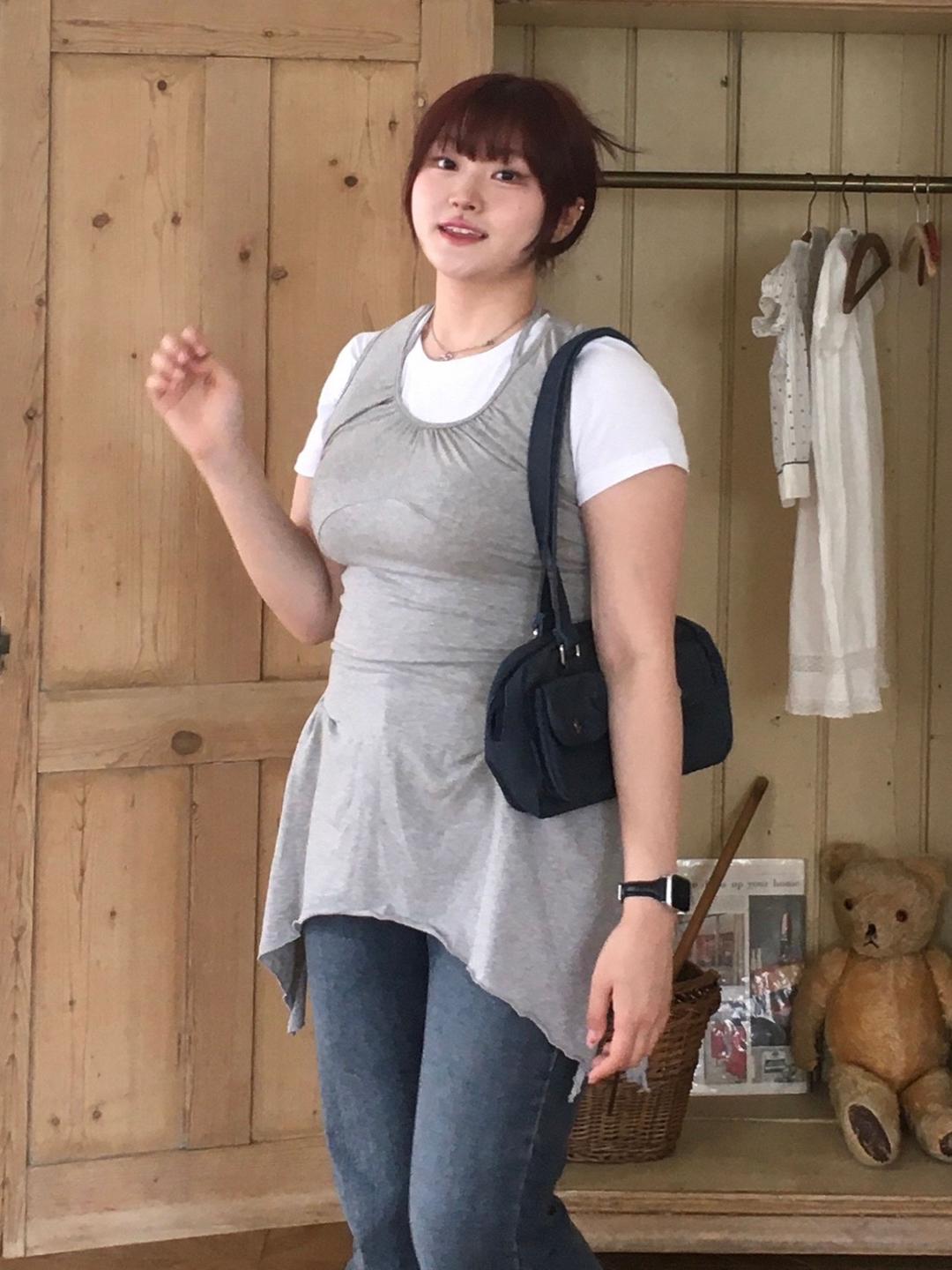 토니 언발 홀터 셔링 나시 원피스 (3 color)