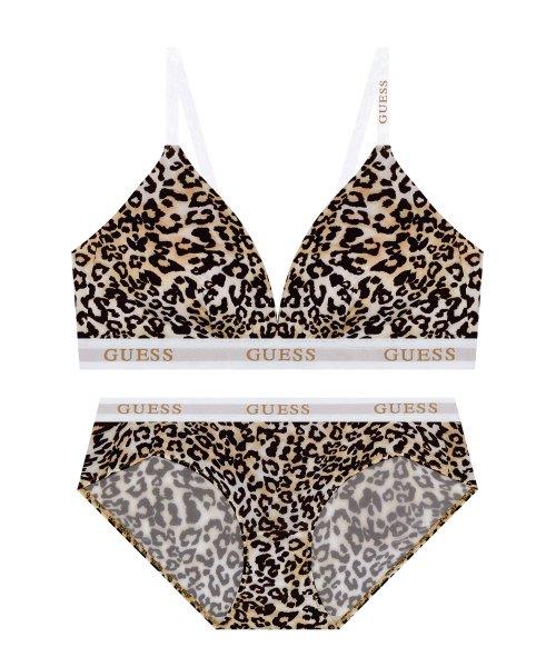 호피 밴드 포인트 브라 팬티 세트