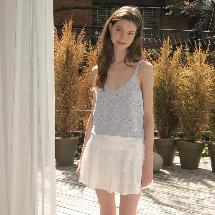 Wendy Linen Mini Skirt - Ivory