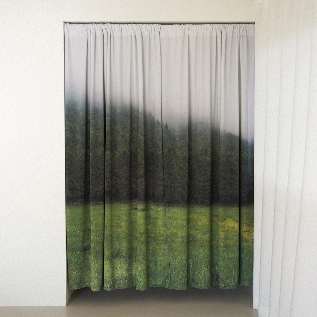 JEJU misty forest 극세사 커튼 (158x220)