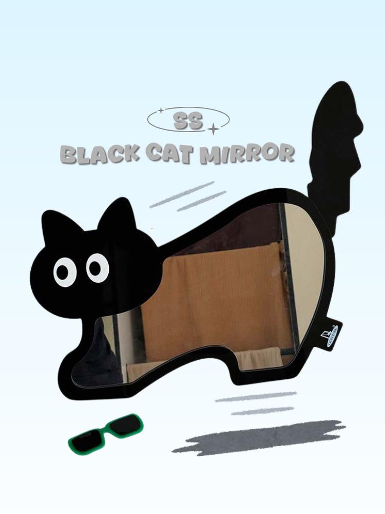 수심 Black Cat Mirror 블랙 캣 미러 거울 스탠드 유니크 고양이 선물