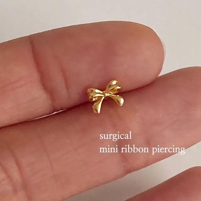 [써지컬/당일출고] 초미니 리본 데일리 써지컬스틸 피어싱(3color)