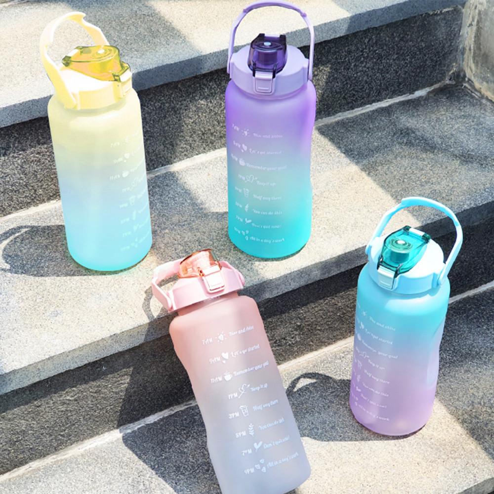 컬러무드 하루 2L 관리 빨대 분리형 보틀 (랜덤 스티커 증정)