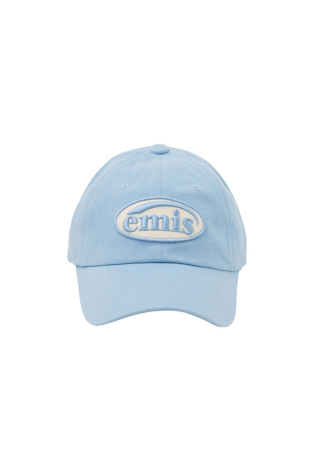 TONE ON TONE WAPPEN BALL CAP-SKY BLUE