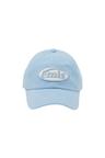 TONE ON TONE WAPPEN BALL CAP-SKY BLUE