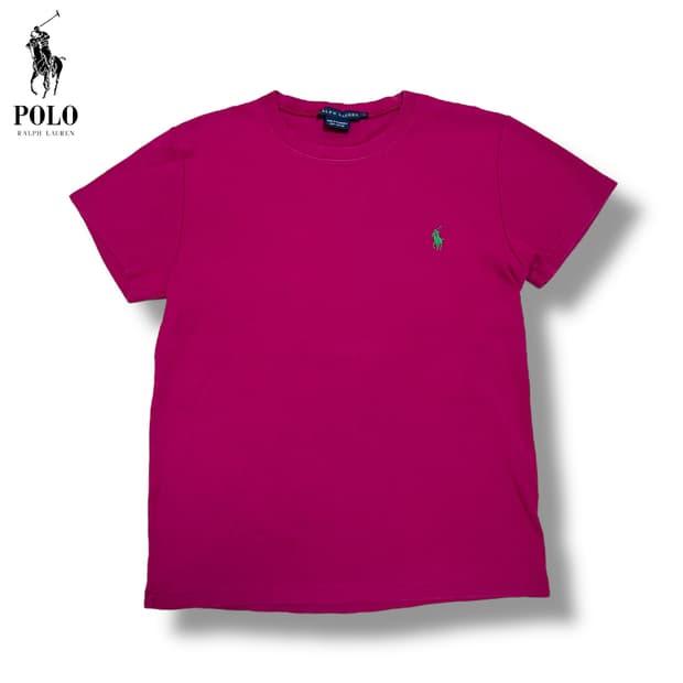 폴로 랄프로렌 쿨핑크 그린포니 코튼 라운드 반팔티 | 후루츠패밀리