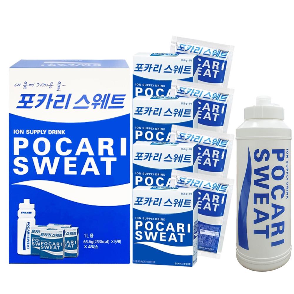 포카리스웨트 분말 이온음료 1L용20팩+보틀1개 스포츠음료 가루 [원산지:국산(충청북도 청주시)]