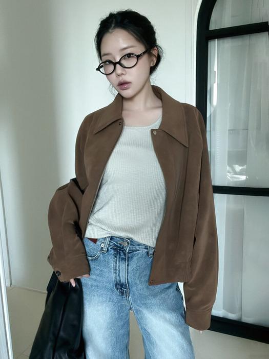 Wet Leather Blouson [3COL]