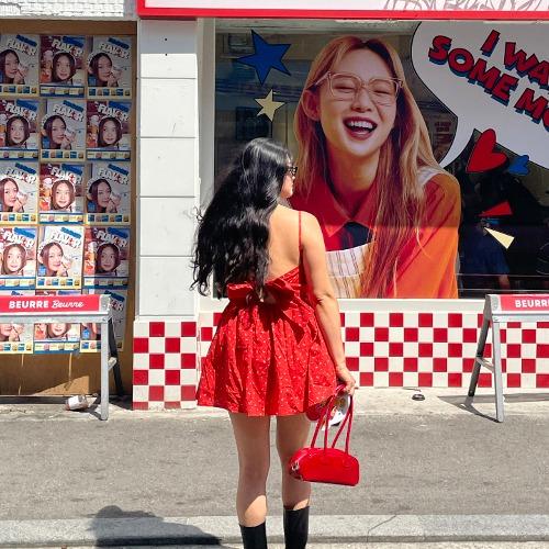 Ann ribbon mini dress