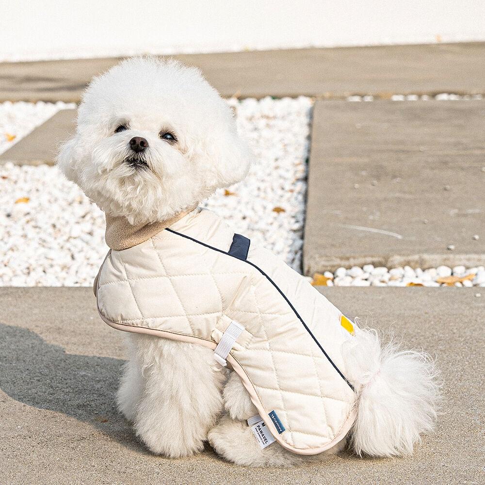 판쵸 퀄팅 발열 패딩(아이보리)