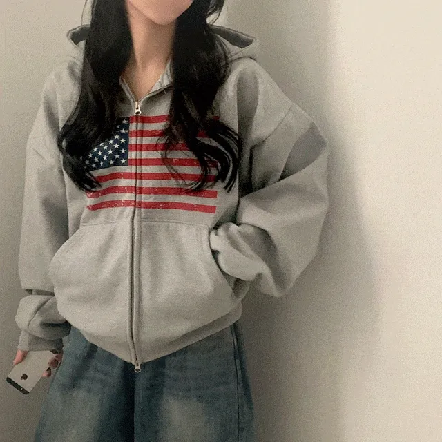 [소재선택!/퀄리티보장🤍] 아메리칸 투웨이 기모 후드집업, 점퍼 - 2color