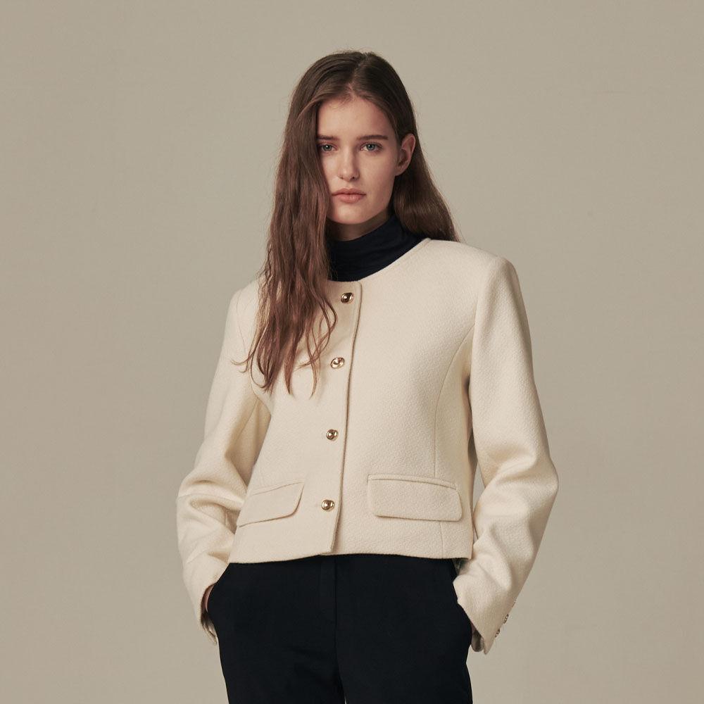 [29CM단독할인](SPRING)순차배송 Stella tweed jacket_Ivory(3size)