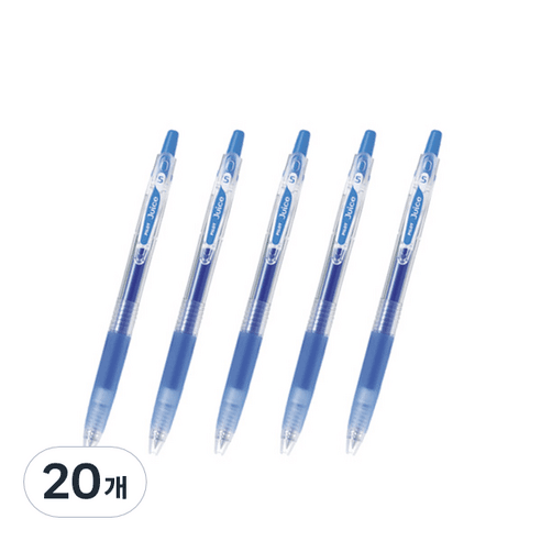 파이롯트 주스 젤잉크펜 0.5mm LJU-10EF, 스카이블루, 20개