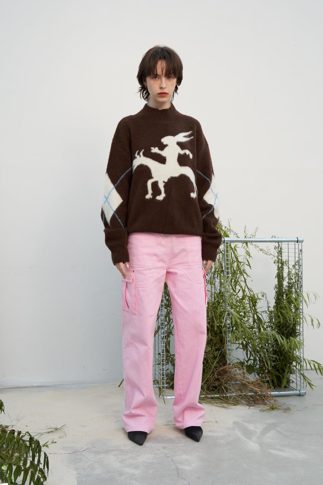 브라운 래빗 모헤어 스웨터