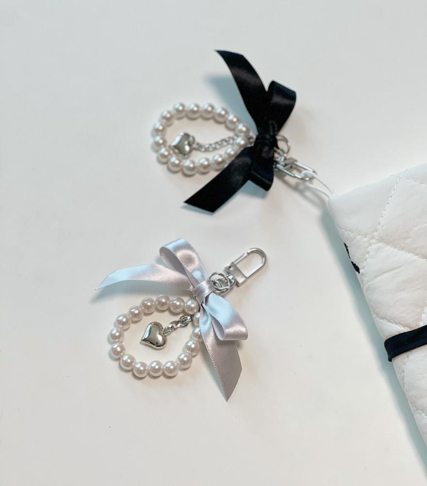 Hazni 진주 리본키링 진주키링