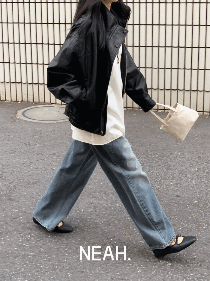 [주문폭주][NEAH] 아메리카 리버블루 와이드데님
