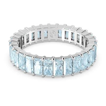 Matrix 링, 바게트 컷, 블루, 로듐 플래팅