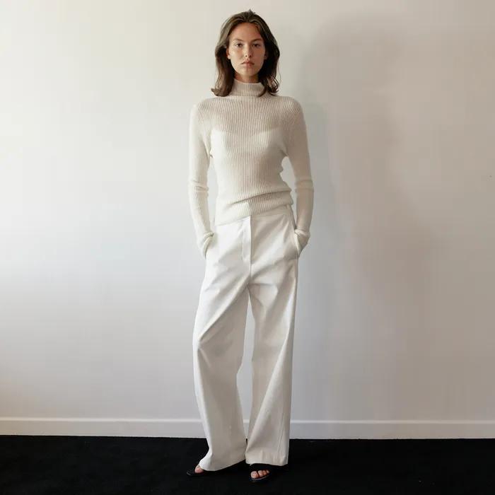 Davin Curve Pants (White)