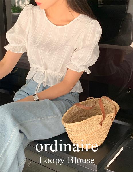 [ordinaire] 루피 블라우스 (3color/리오더중)